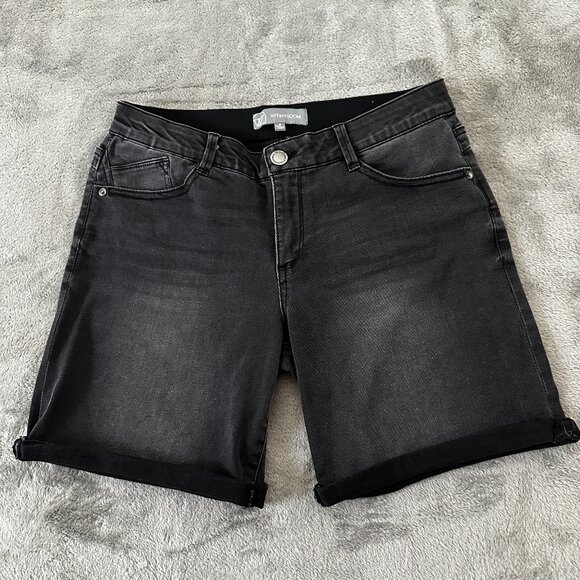 Wit & Wisdom Black Bermuda Shorts Jorts Women's size 8 - Picture 1 of 7